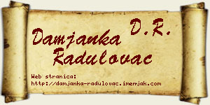 Damjanka Radulovac vizit kartica